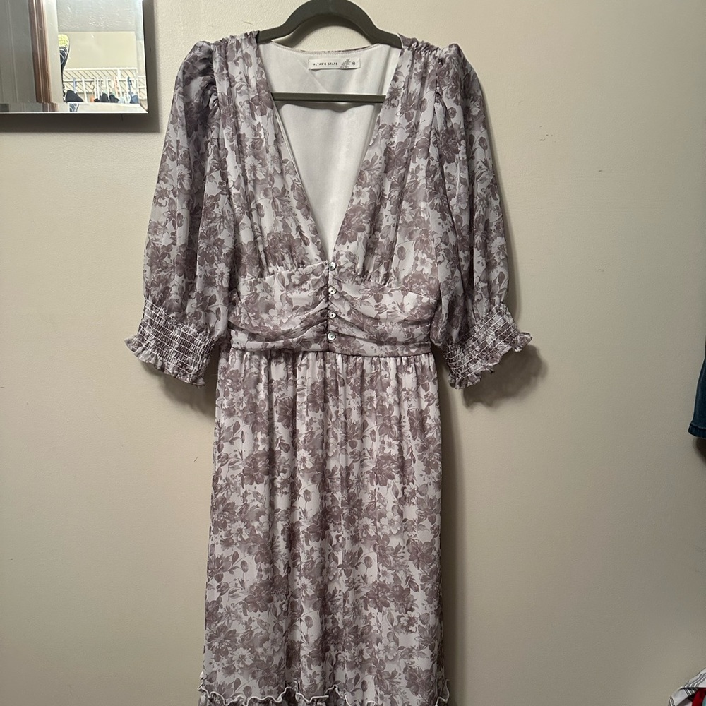 Altar’d State Floral V-Neck Maxi Dress